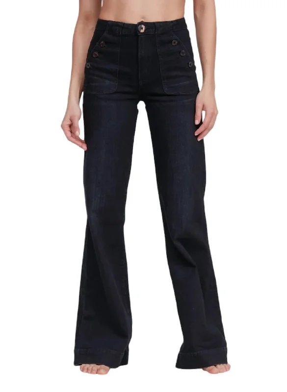 Women's Jodhpurs with Shirt CollarBrick House Wide Leg Jeans In Rock