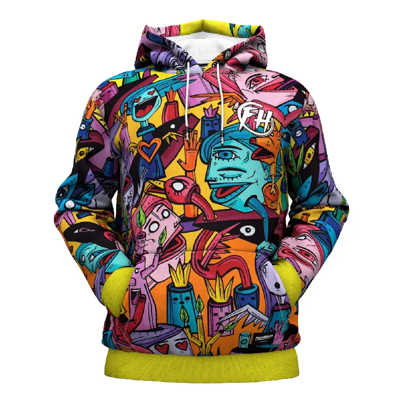 Women's Hooded Sweatshirts with Welt PocketsYellow World Hoodie