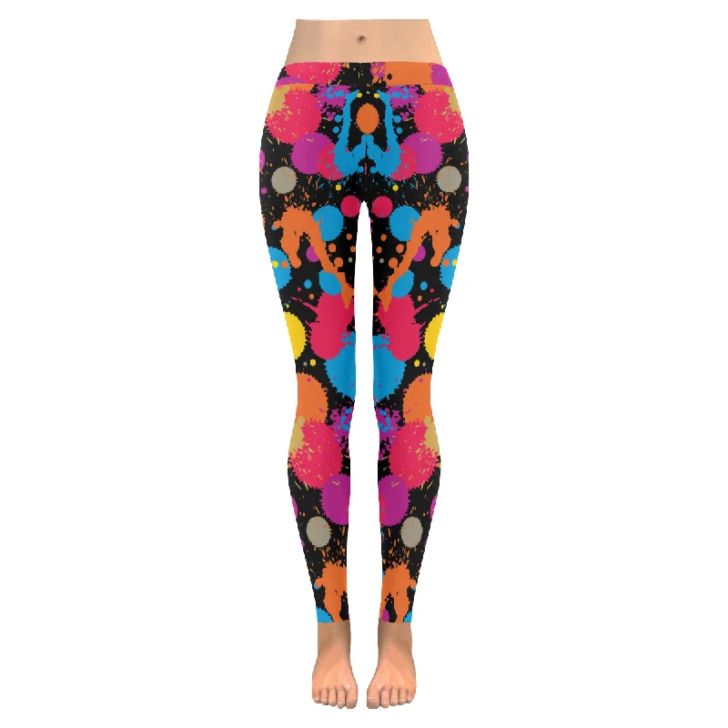 Zenzzle Graphic ink splash pattern print Low Rise Ladies yoga running Leggings for women