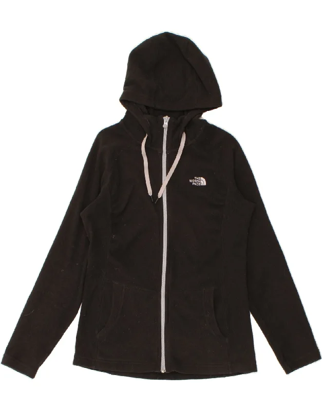 Women's Coats with Fur TrimTHE NORTH FACE Womens Hooded Fleece Jacket UK 10 Small Black Polyester