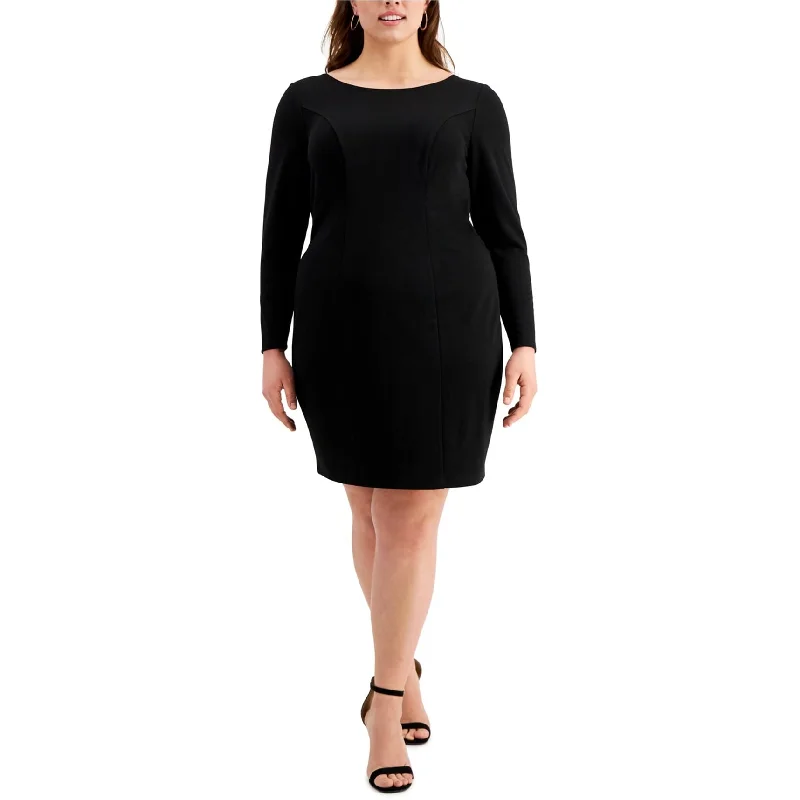 Women's V-Shaped-Neck DressesEmerald Sundae Womens Trendy Cross Back Bodycon Dress, Black, 20