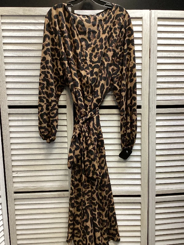 Women's Turtleneck DressesDress Casual Maxi By Clothes Mentor In Animal Print, Size: 22