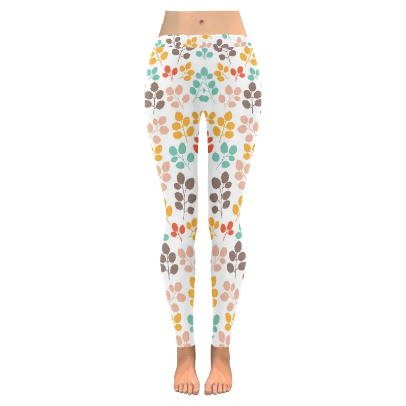 Zenzzle leaf pattern Low Rise Ladies Leggings plus size for women