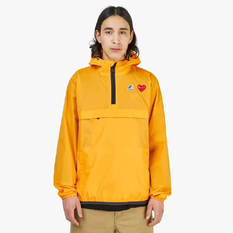 Women's Down CoatsCOMME des GARÇONS PLAY x K-Way Half Zip Hoodie / Orange