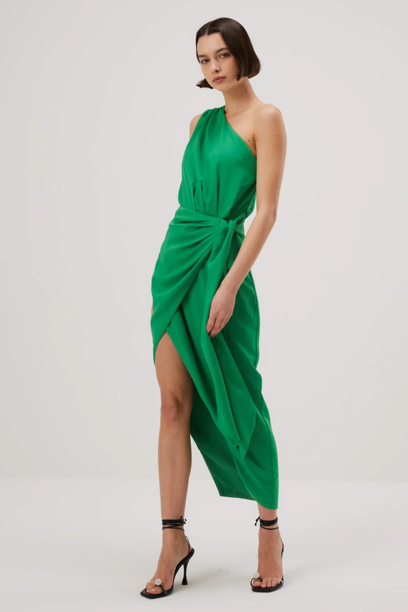 Women's Midi DressesMisha Brooks Satin Midi Dress - Island Green