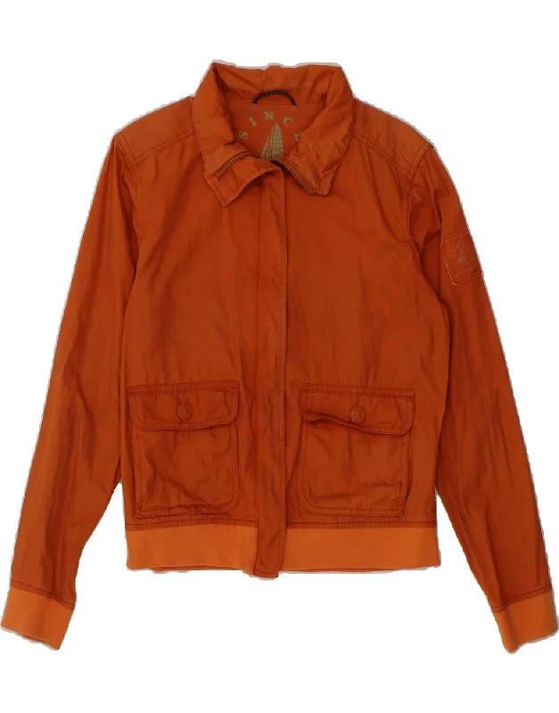 Women's Coats with Fur TrimSERGIO TACCHINI Womens Bomber Jacket UK 14 Medium Orange