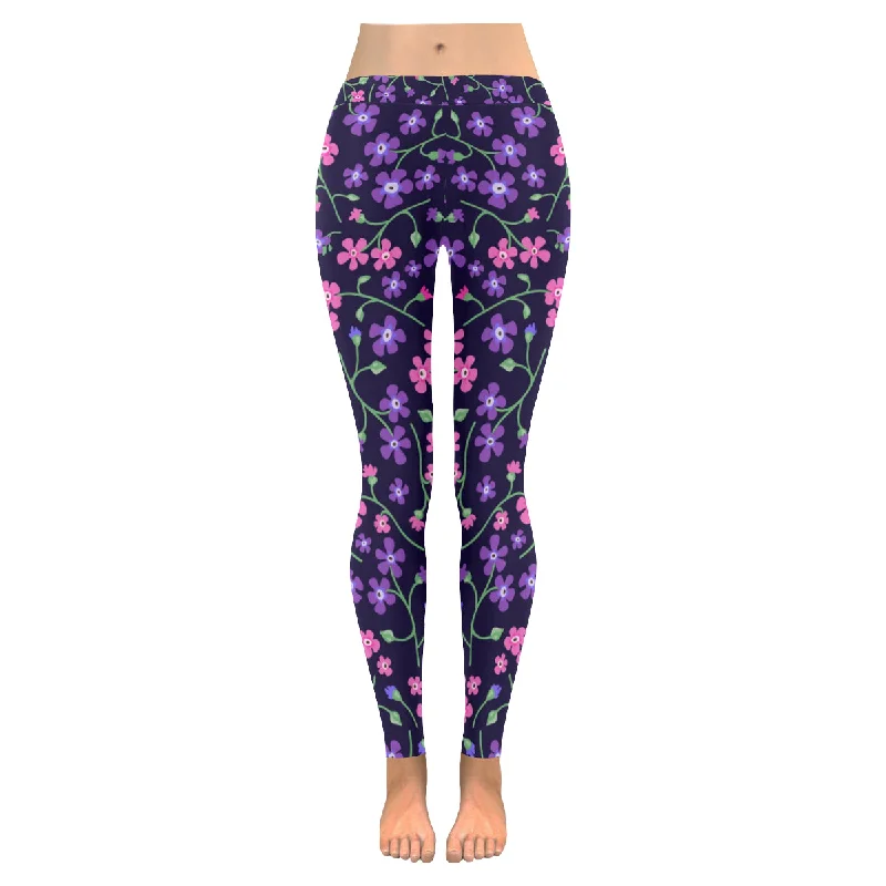 Zenzzle Small flowers violets Low Rise Women yoga running Leggings