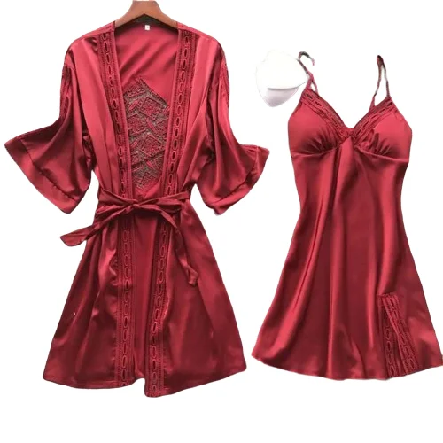 women's pajamas with a sophisticated eleganceChic Nightie and Robe Set