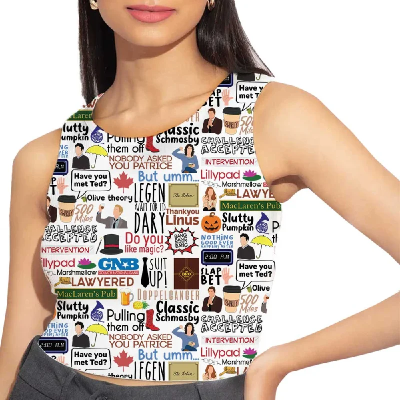 Women's Blouse with Low CollarAOP Crop Top - Legendary Doodle