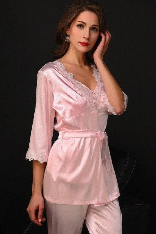 women's pajamas designed for those who believe in sweet dreams and cozy nights.3 Piece Designer Pajama Sleepwear Set