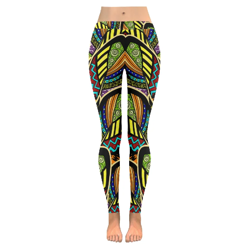 Zenzzle ornate feathers pattern Ladies Yoga Leggings to 5XL size for women