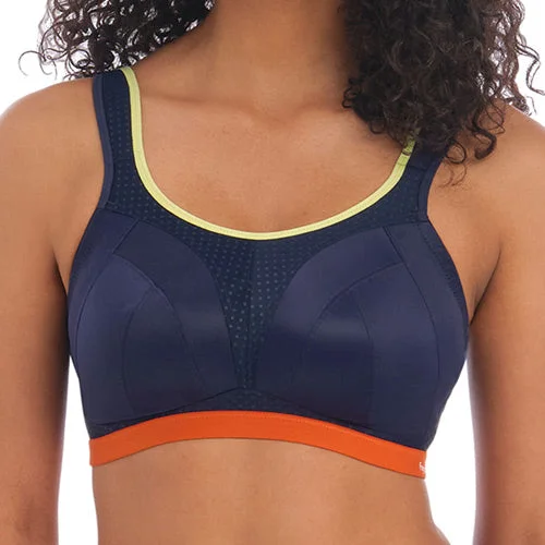 seamless underwire braFreya Dynamic Wire-Free Soft Cup Sports Bra - Navy Spice