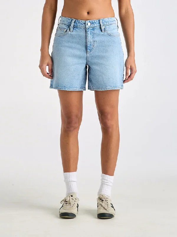 Women's Classic ShortsMid Straight Shorts - Satellite Blues