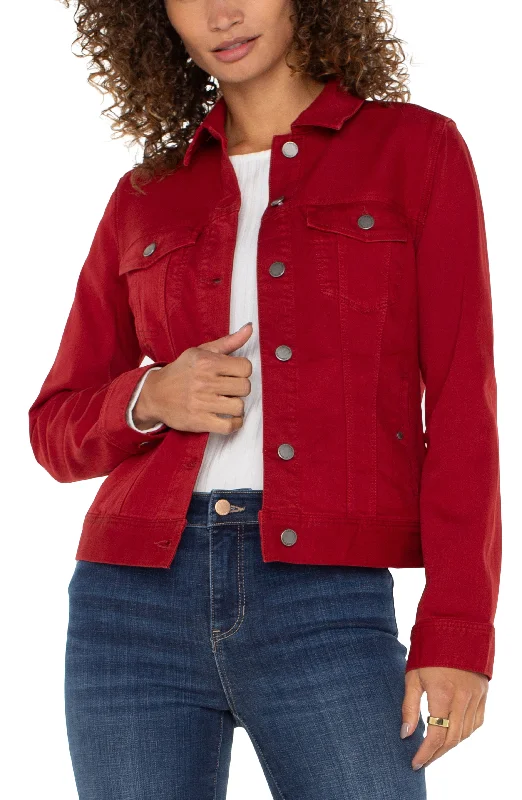 Women's Jodhpurs with U-Shaped CollarECO CLASSIC JEAN JACKET