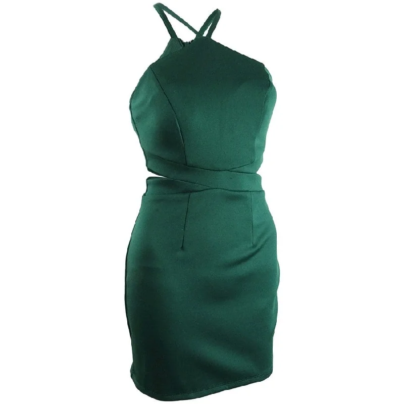 Women's Rounded Collar DressesSpeechless Junior's Cutout Bodycon Dress Green Size 7