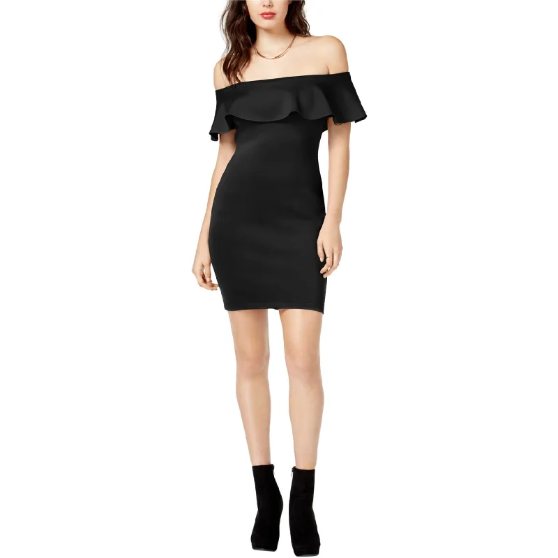 Women's Shirt Collar DressesGUESS Womens Simple A-line Bodycon Dress, Black, X-Small