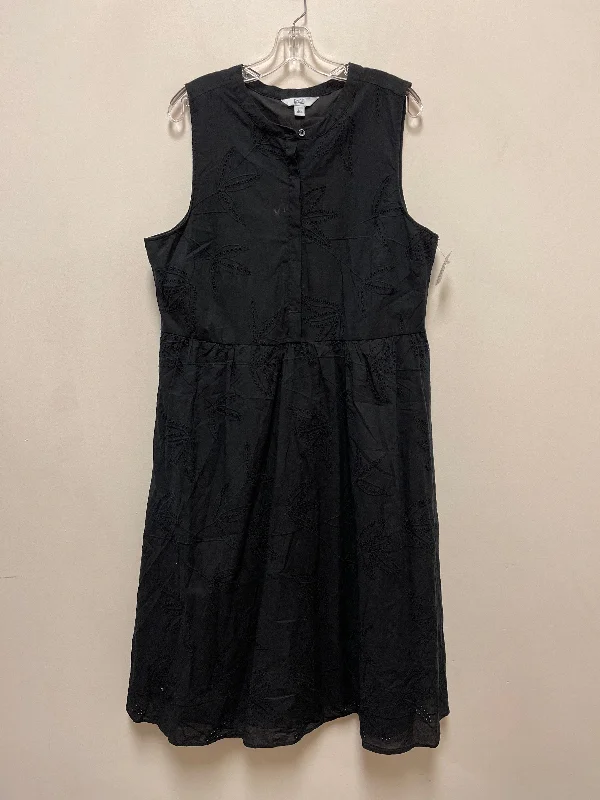 Women's Short-Sleeve DressesDress Casual Maxi By Croft And Barrow In Black, Size: Xl