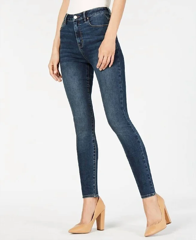 Women's Jodhpurs with Lapel CollarThe Sultry High Rise Skinny Jeans In Blue