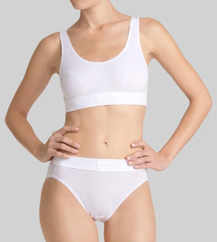 convertible bra with silicone strips for supportSloggi Double Comfort Top White