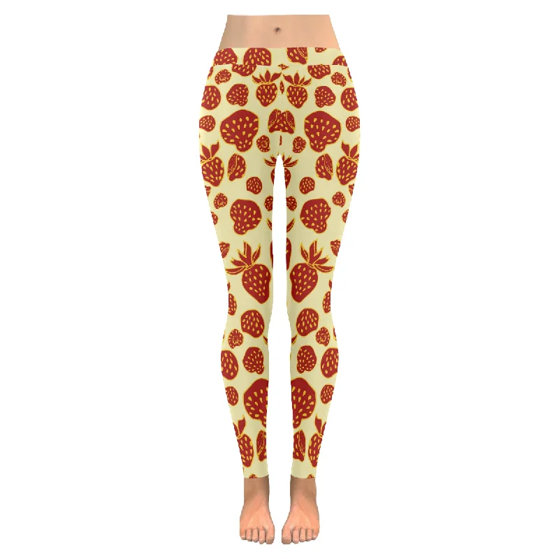 Zenzzle Strawberry pattern Low Rise Zenzzle Graphic Yoga Legging for women