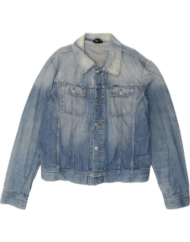 Women's Denim CoatsDIESEL Womens Crop Denim Jacket UK 20 2XL Blue Cotton