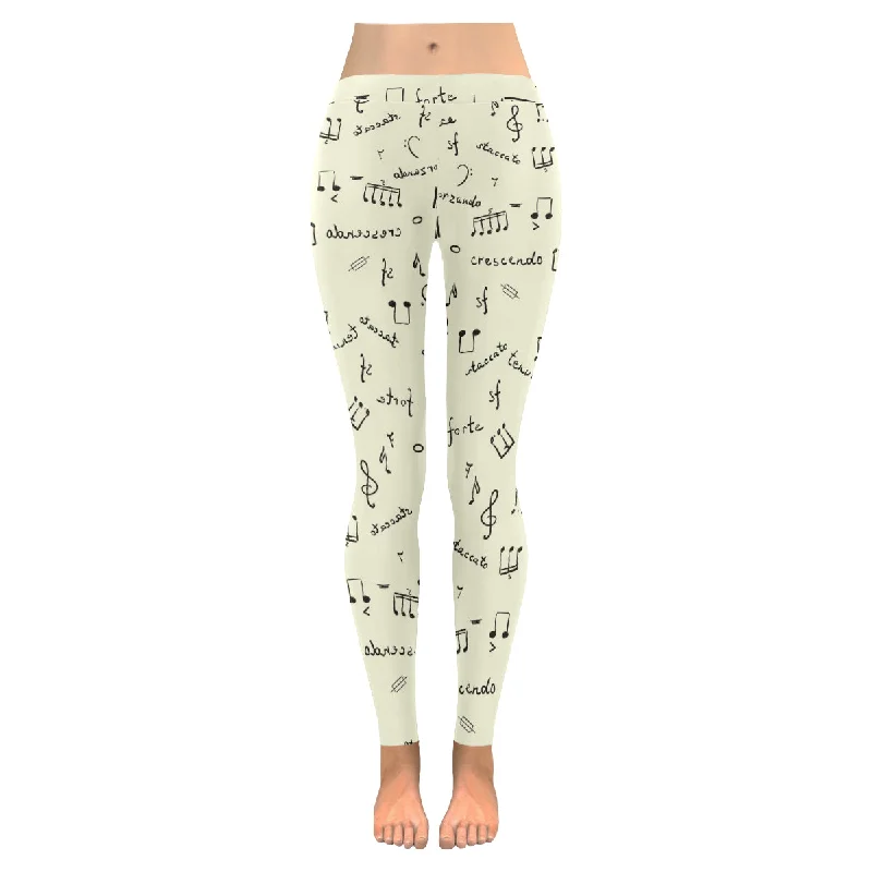 Zenzzle musical note print Ladies graphic Yoga Leggings to 5XL size for women