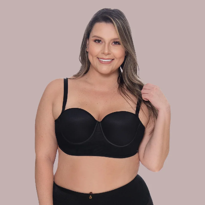 mastectomy form-fitting braBRASSIER STRAPLESS PARA BUSTO PESADO