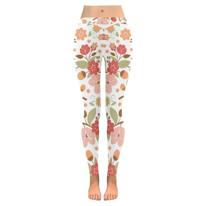 Zenzzle floral pattern Low Rise Ladies Graphic yoga Leggings for women