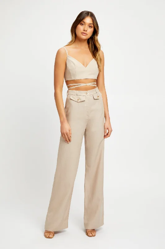 Women's Jodhpurs with Lapel CollarFenton Wide Leg Pants