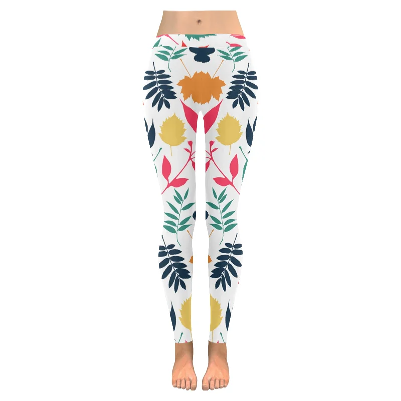 Zenzzle Autumn pattern print Zenzzle Graphic Low Rise Womens yoga running Leggings