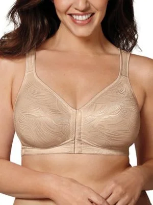 wireless bra with stretch fabricPlaytex Front Closing Bra