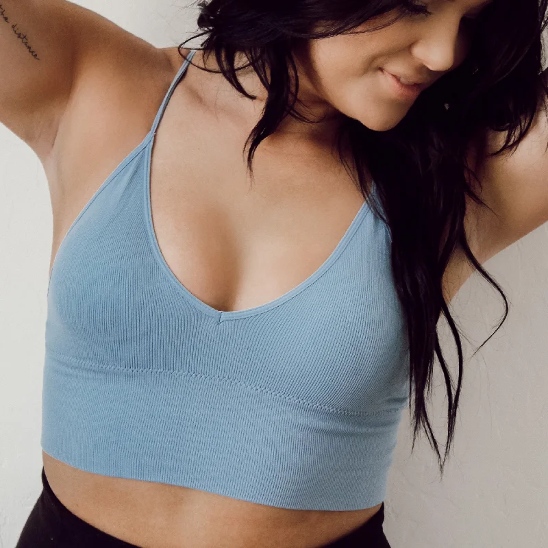 mastectomy bra with foam liningBluestone Seamless Longline Bralette