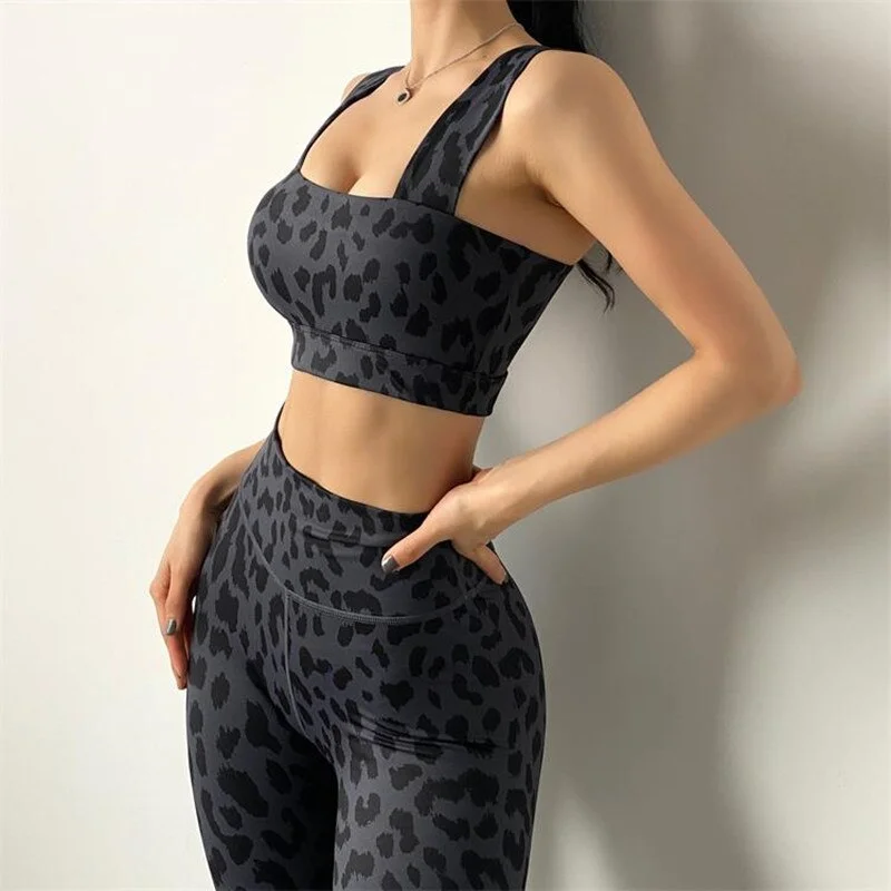 seamless nursing bra with easy-access clipsHigh Impact Outdoors Fitness Sports Bra Women Leopard Print Running Sportswear Yoga Crop Top Shockproof Gym Training Underwear