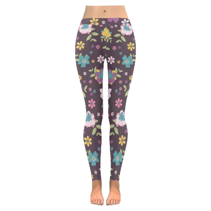 Zenzzle Flower seamless pattern Low Rise Ladies yoga Leggings for womens