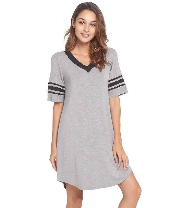 women's pajamas with elastic waistbandsWiWi Bamboo 3/4 sleeve Lightweight Nightgown for Women