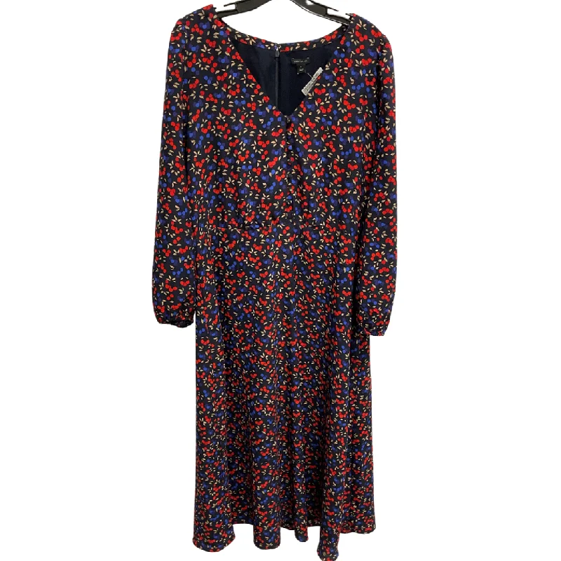 Women's V-Shaped Collar DressesDress Casual Maxi By Ann Taylor In Multi-colored, Size: Xl