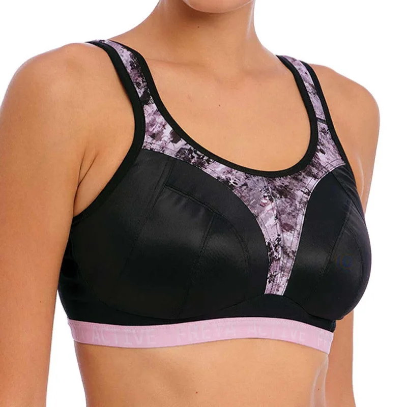 convertible halter bra with underwire supportFreya Dynamic Wire-Free Soft Cup Sports Bra - Haze