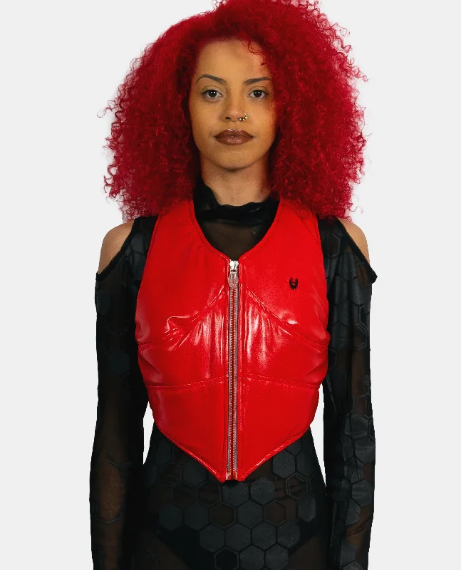 Women's Blouse with U-Shaped CollarGIRLS ARMOUR WAISTCOAT