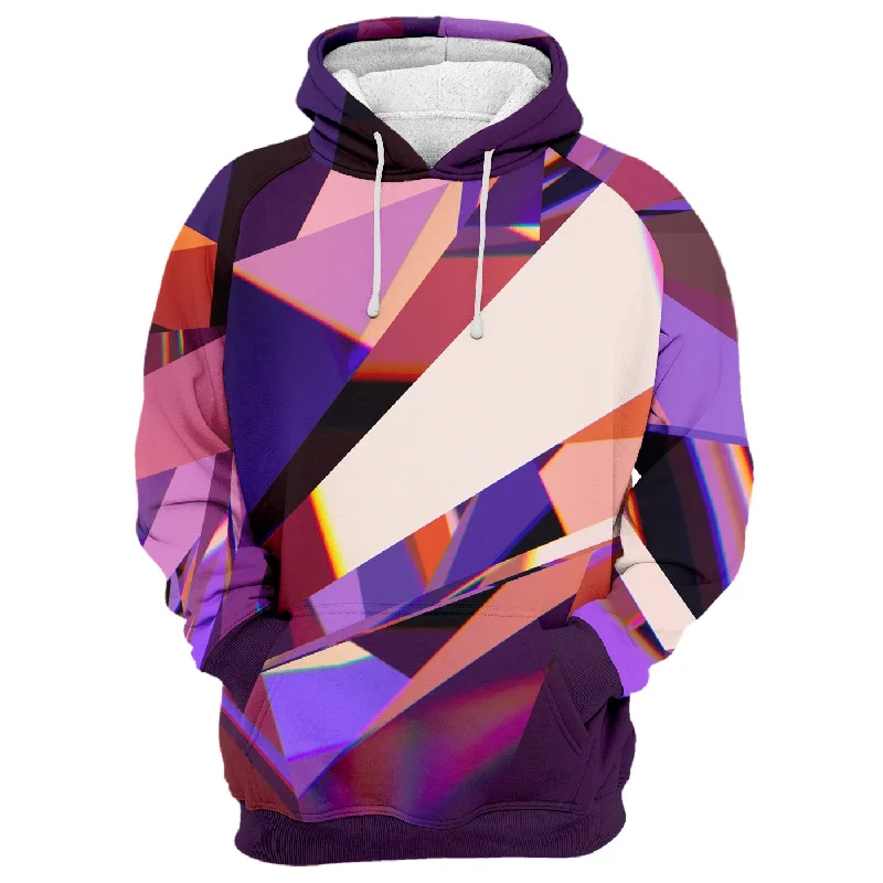 Women's Hooded PulloversAbstract Purple Crystal Hoodie