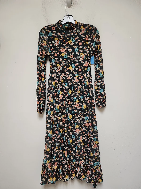 Women's Low-Neck DressesDress Casual Maxi By Nasty Gal In Floral Print, Size: Xs