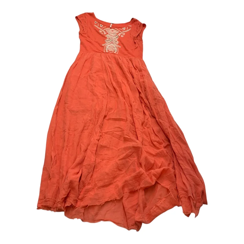 Women's Wide-Neck DressesDress Casual Maxi By Free People In Orange, Size: Xs