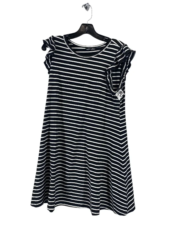 Women's Wide Collar DressesBlack & White Dress Casual Short Shein, Size M