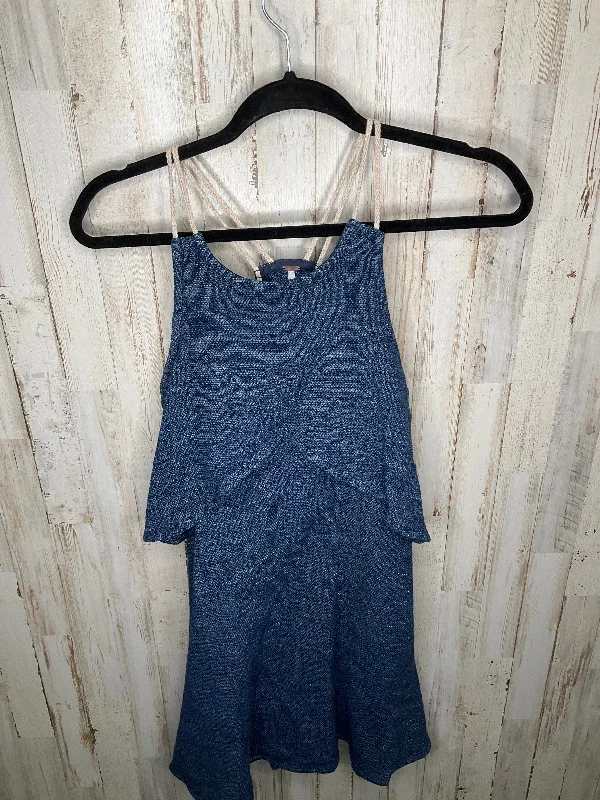 Women's Low Collar DressesBlue Dress Casual Short Free People, Size Xs