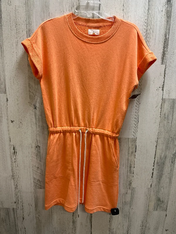 Women's Low Collar DressesOrange Dress Casual Short Lou And Grey, Size Xs