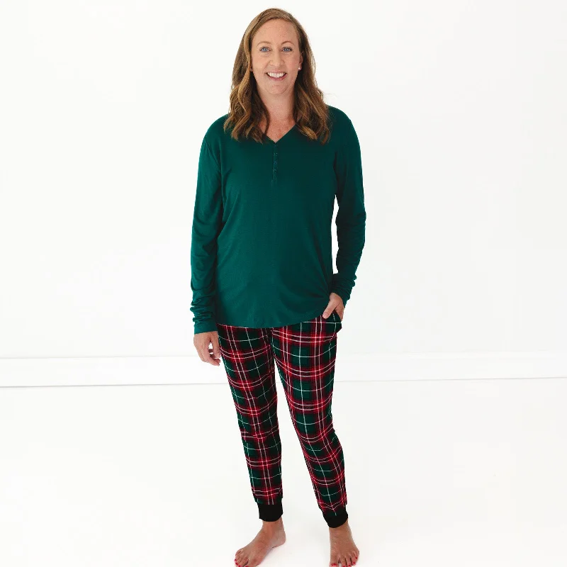 women's pajamas with drawstring waistEmerald Women's Pajama Top