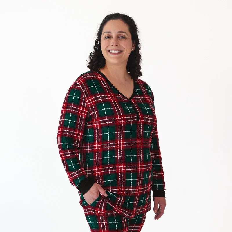 women's pajamas for a night of restFireside Plaid Women's Pajama Top