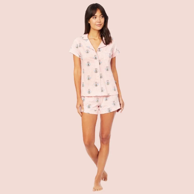 women's pajamas for those who value qualityQueen Bee Pima Knit Short Set - Pink